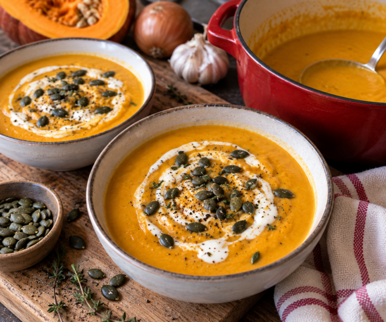 Velouté de potimarron au lait de coco : recette healthy d’automne facile