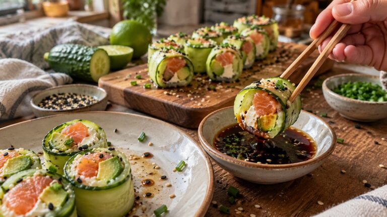 Sushi de concombre fait maison