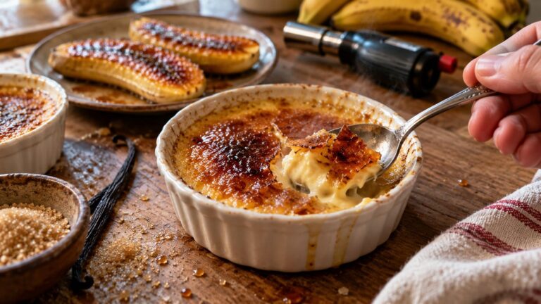 Crème brûlée à la banane fait maison