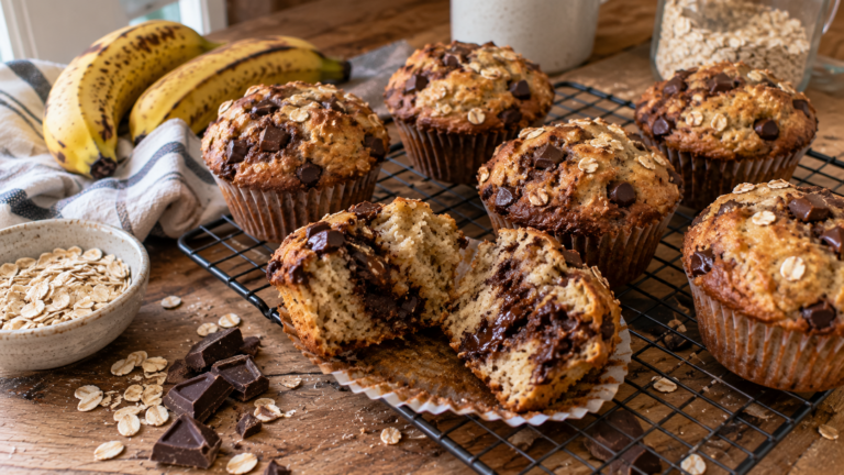 Muffins banane avoine sans sucre : la recette healthy en 5 ingrédients