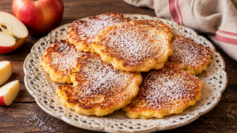 ancakes aux pommes à la poêle : sans four et sans sucre ajouté
