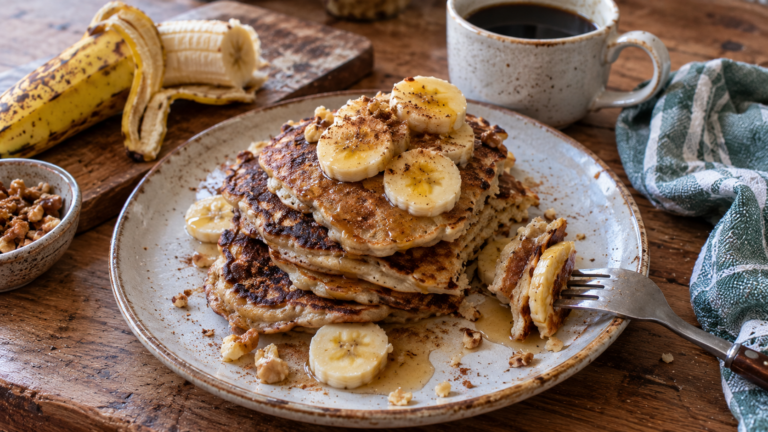 Pancakes banane 2 ingrédients : sans farine et sans sucre