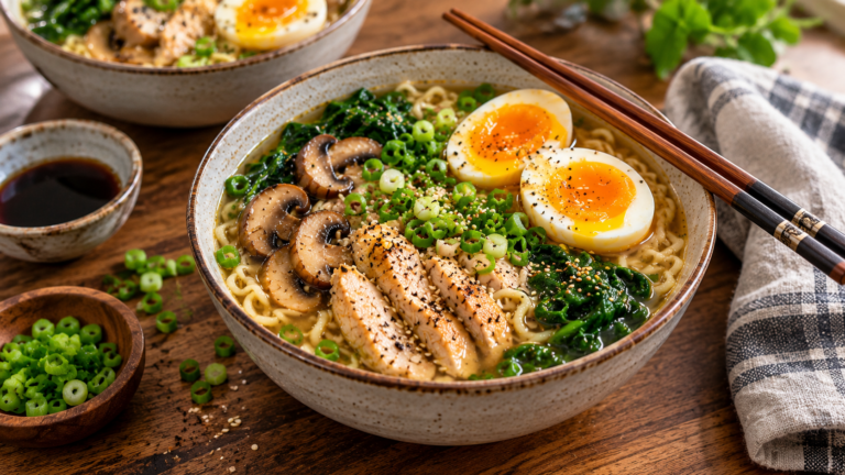 Ramen au poulet maison : la recette facile prête en 40 minutes