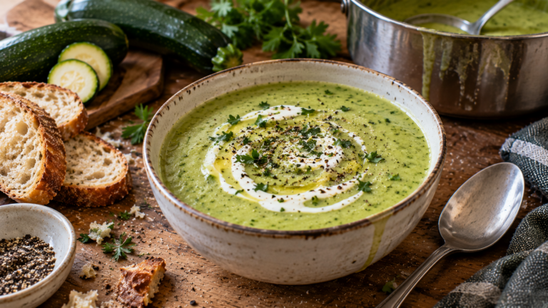 Velouté de courgettes au fromage fondu : la soupe en 3 ingrédients
