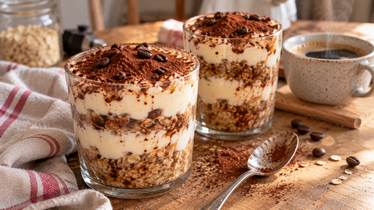 Tiramisu aux flocons d’avoine : le petit-déj healthy qui se prépare la veille